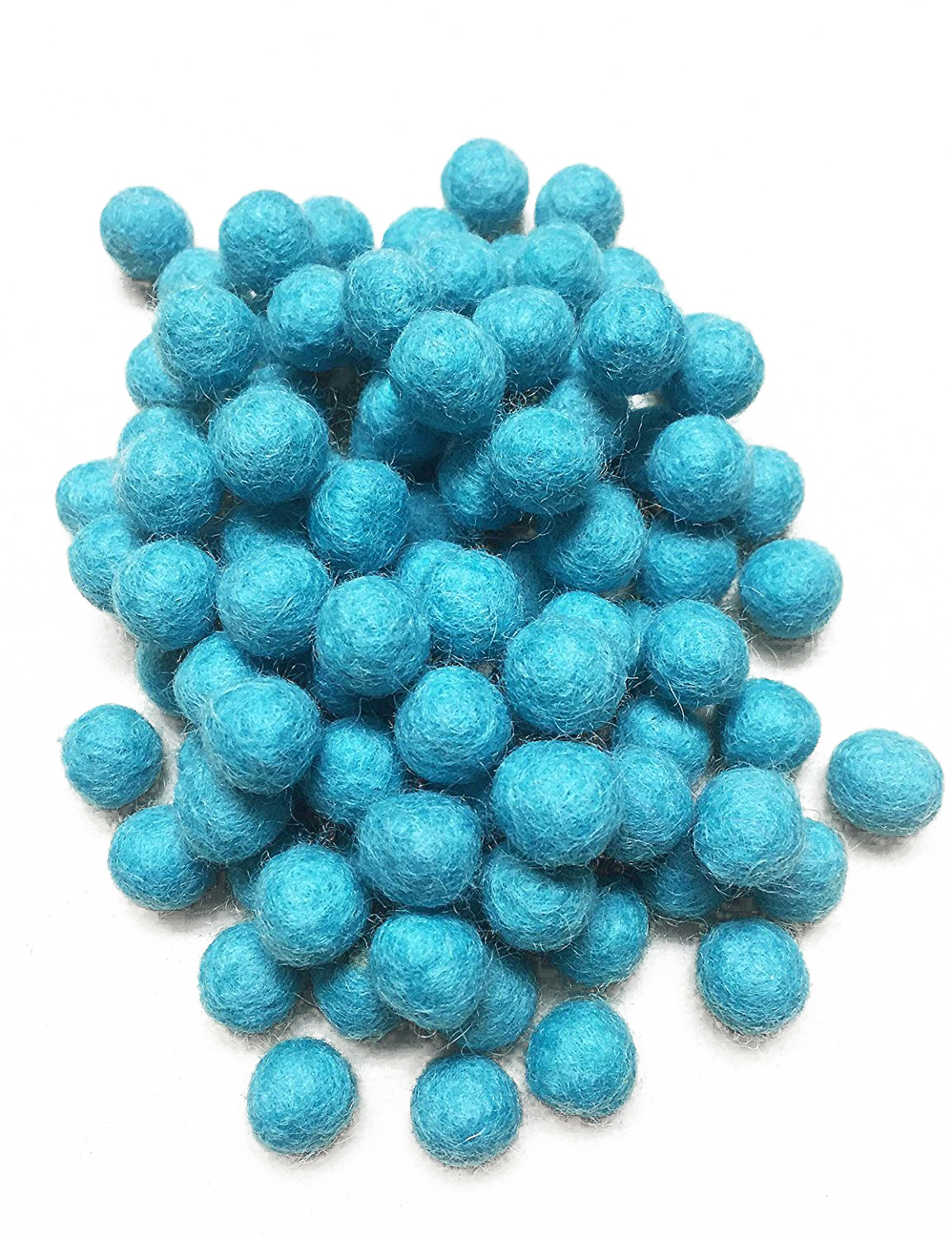 Yarn Place Felt Balls - 100 Pure Wool Beads 30mm Tiffany Blue C2